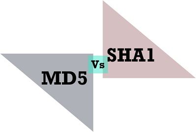 MD5 vs SHA1