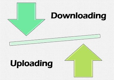 Downloading vs uploading